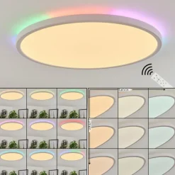 Plafonnier Hortinhas LED Blanc, 1 lumière, Télécommandes, Changeur de couleurs