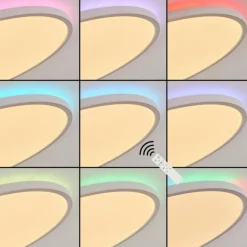 Plafonnier Hortinhas LED Blanc, 1 lumière, Télécommandes, Changeur de couleurs