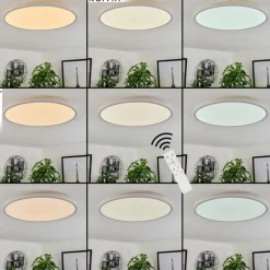 Plafonnier Hortinhas LED Blanc, 1 lumière, Télécommandes, Changeur de couleurs