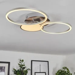 Plafonnier Hosum LED Nickel mat, 1 lumière