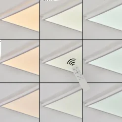 Plafonnier Hotinhas LED Blanc, 1 lumière, Télécommandes, Changeur de couleurs