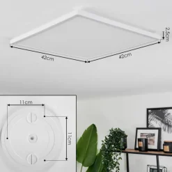 Plafonnier Hotinhas LED Blanc, 1 lumière, Télécommandes, Changeur de couleurs