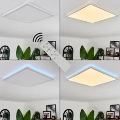 Plafonnier Hotinhas LED Blanc, 1 lumière, Télécommandes, Changeur de couleurs