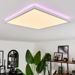 Plafonnier Hotinhas LED Blanc, 1 lumière, Télécommandes, Changeur de couleurs