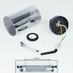 Plafonnier Hunouri Noir, 1 lumière