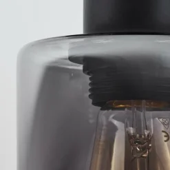 Plafonnier Hunouri Noir, 1 lumière