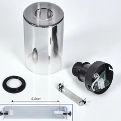 Plafonnier Hunouri Noir, 1 lumière