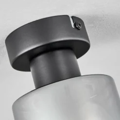 Plafonnier Hunouri Noir, 1 lumière