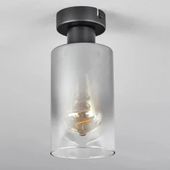 Plafonnier Hunouri Noir, 1 lumière