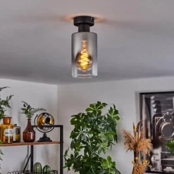 Plafonnier Hunouri Noir, 1 lumière