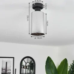 Plafonnier Hunouri Noir, 1 lumière