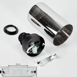 Plafonnier Hunouri Noir, 1 lumière