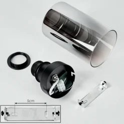 Plafonnier Hunouri Noir, 1 lumière