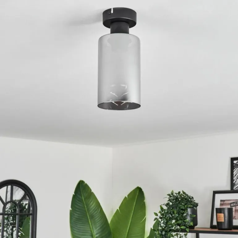 Plafonnier Hunouri Noir, 1 lumière