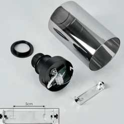 Plafonnier Hunouri Noir, 1 lumière