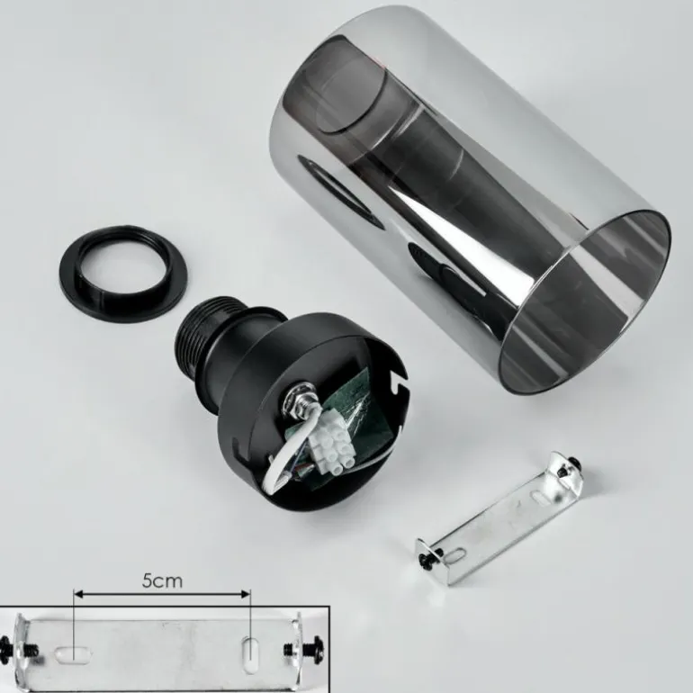 Plafonnier Hunouri Noir, 1 lumière