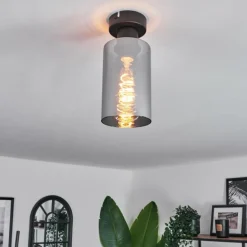 Plafonnier Hunouri Noir, 1 lumière