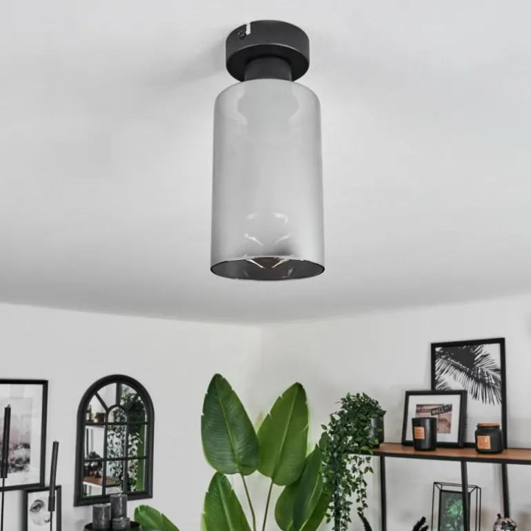 Plafonnier Hunouri Noir, 1 lumière