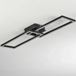 Plafonnier Hyacinthe LED Chrome, Noir, 1 lumière