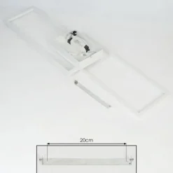 Plafonnier Hyacinthe LED Chrome, Blanc, 1 lumière