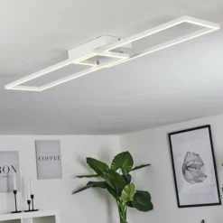 Plafonnier Hyacinthe LED Chrome, Blanc, 1 lumière