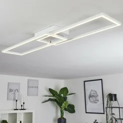 Plafonnier Hyacinthe LED Chrome, Blanc, 1 lumière