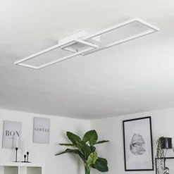 Plafonnier Hyacinthe LED Chrome, Blanc, 1 lumière