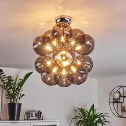 Plafonnier Hyco Chrome, 12 lumières