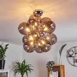 Plafonnier Hyco Chrome, 12 lumières