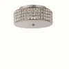 Plafonnier Ideal Lux ROMA Chrome, Aspect cristal, 4 lumières