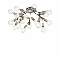 Plafonnier Ideallux SPARK Noir, 20 lumières