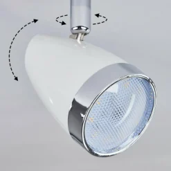 Plafonnier Idlewild LED Chrome, Blanc, 2 lumières