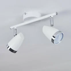 Plafonnier Idlewild LED Chrome, Blanc, 2 lumières