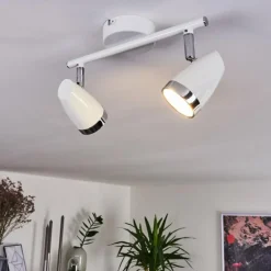 Plafonnier Idlewild LED Chrome, Blanc, 2 lumières