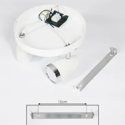 Plafonnier Idlewild LED Chrome, Blanc, 3 lumières