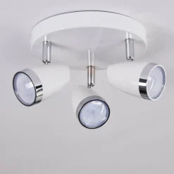 Plafonnier Idlewild LED Chrome, Blanc, 3 lumières