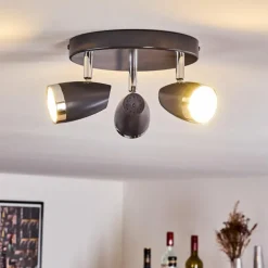 Plafonnier Idlewild LED Noir, 3 lumières