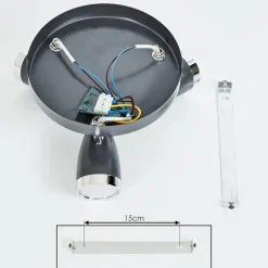 Plafonnier Idlewild LED Noir, 3 lumières