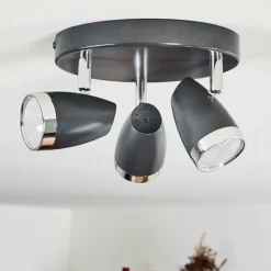 Plafonnier Idlewild LED Noir, 3 lumières