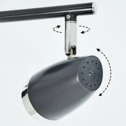 Plafonnier Idlewild LED Noir, 4 lumières