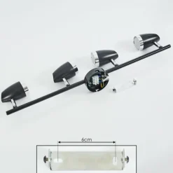 Plafonnier Idlewild LED Noir, 4 lumières