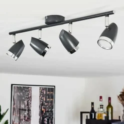 Plafonnier Idlewild LED Noir, 4 lumières
