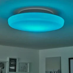 Plafonnier iDual Chloe LED Argenté, Blanc, 1 lumière, Télécommandes, Changeur de couleurs