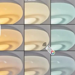 Plafonnier iDual Daphnis LED Argenté, Blanc, 1 lumière, Télécommandes, Changeur de couleurs