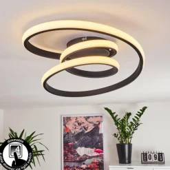 Plafonnier Ignal LED Noir, 1 lumière