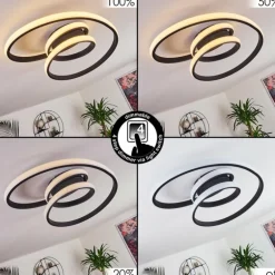 Plafonnier Ignal LED Noir, 1 lumière