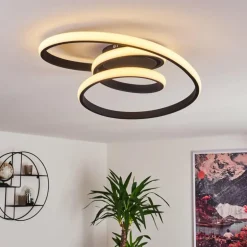 Plafonnier Ignal LED Noir, 1 lumière