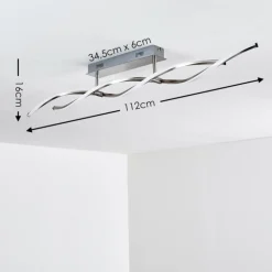 Plafonnier Imatro LED Nickel mat, 2 lumières