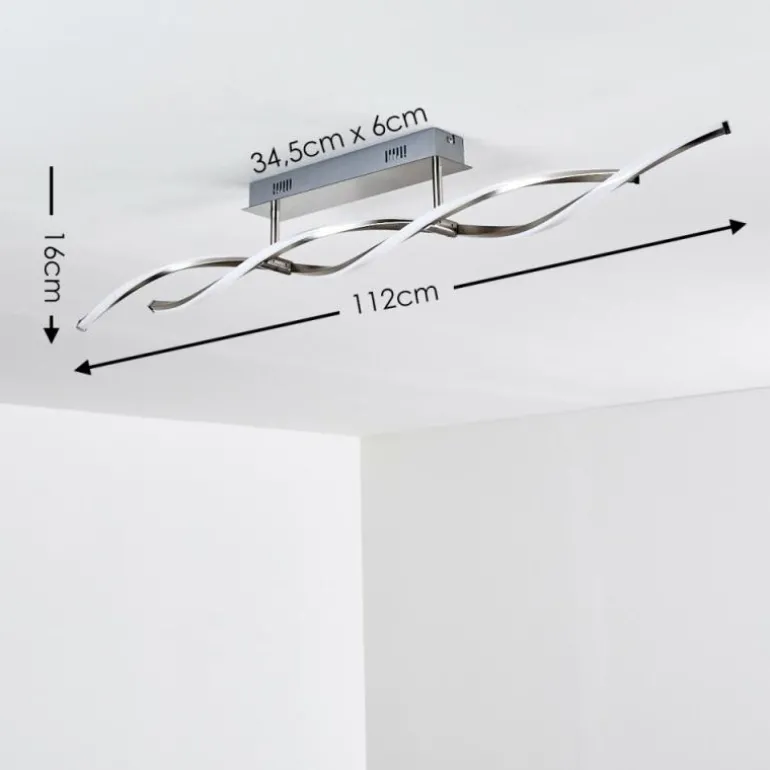 Plafonnier Imatro LED Nickel mat, 2 lumières