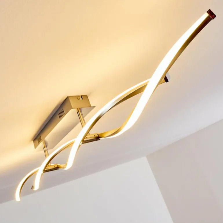 Plafonnier Imatro LED Nickel mat, 2 lumières